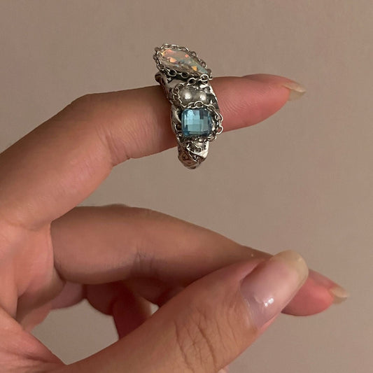 "Ocean Mist" - Handcrafted Natural Stone Ring