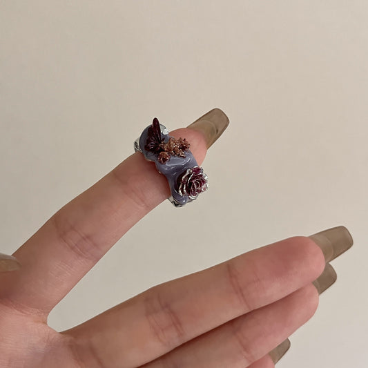 "Twilight Rose" - Handcrafted Ring