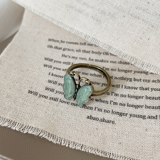 "Jade Butterfly" - Handcrafted Ring